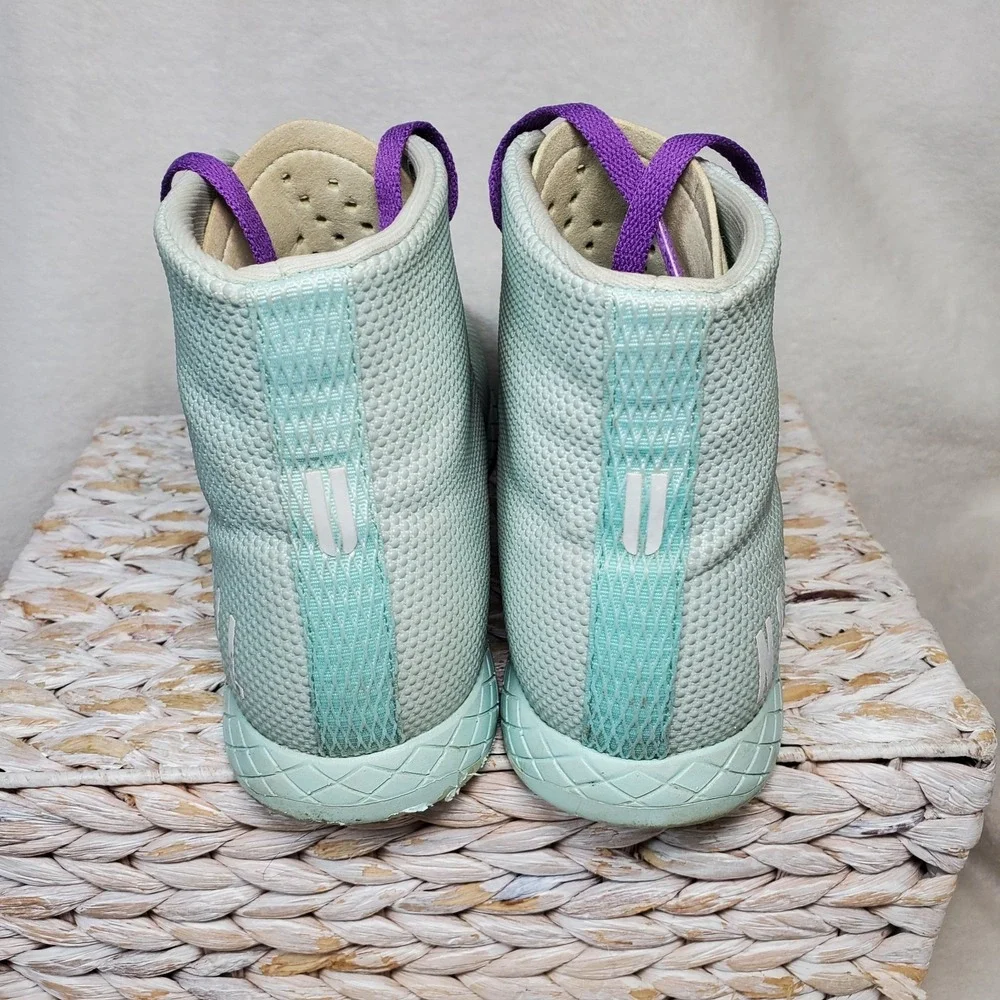 NoBull Outwork Training Sneakers Shoe Light Teal Super Mesh High‎ Top Size 8.5 W